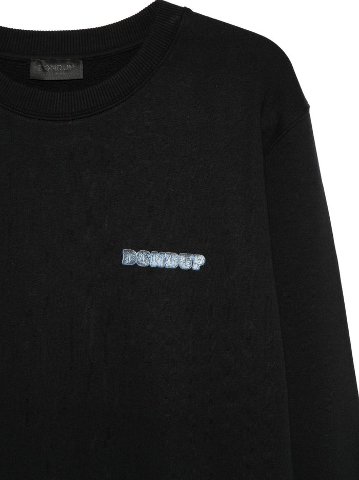 Dondup Felpa Nero Uomo Girocollo 3