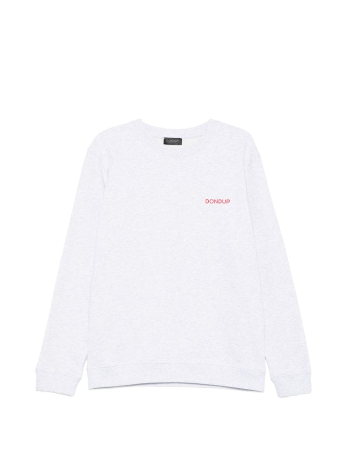 Dondup Felpa Grigio Uomo Micro Logo 1