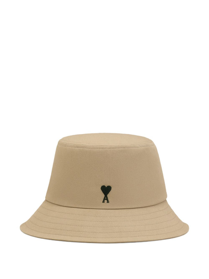 Ami Paris Men's Beige Heart Bucket Hat 1
