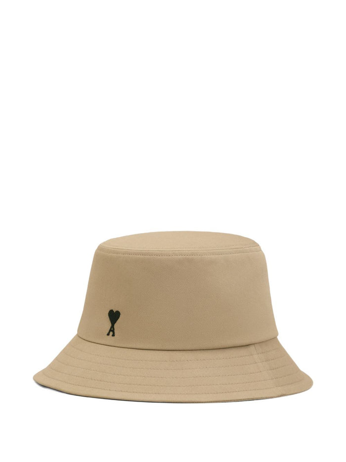 Ami Paris Men's Beige Heart Bucket Hat 2