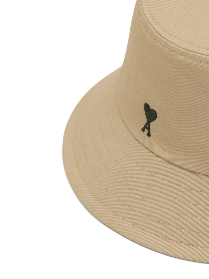 Ami Paris Men's Beige Heart Bucket Hat 3