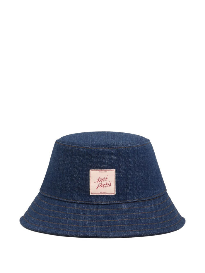 Ami Paris Cappello Pescatore Patch Uomo Blu 1