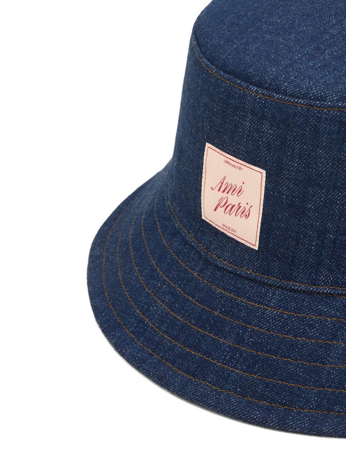 Ami Paris Cappello Pescatore Patch Uomo Blu 2