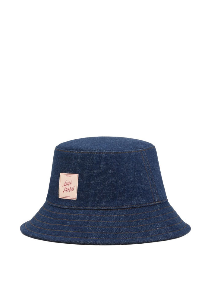 Ami Paris Cappello Pescatore Patch Uomo Blu 3