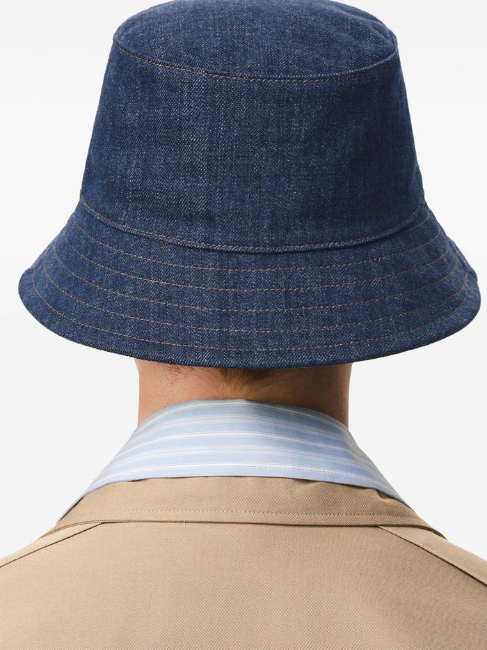 Ami Paris Cappello Pescatore Patch Uomo Blu 4