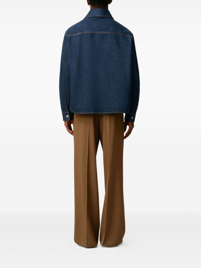 Ami Paris Men's Overshirt Denim Shirt Jacket Blue 3