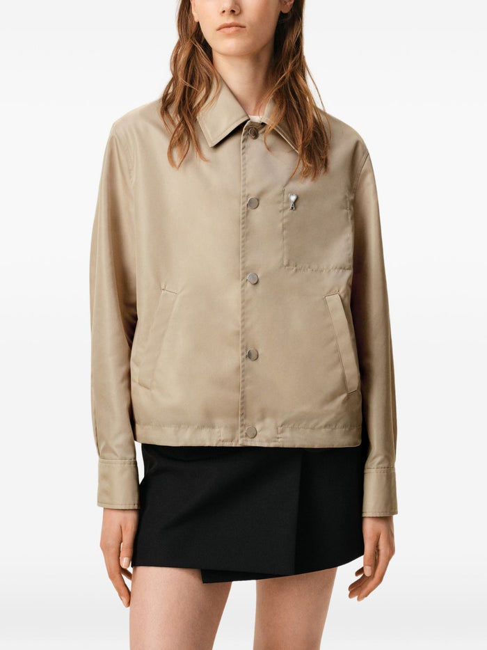 Ami Paris Men's Heart Logo Jacket Beige 2