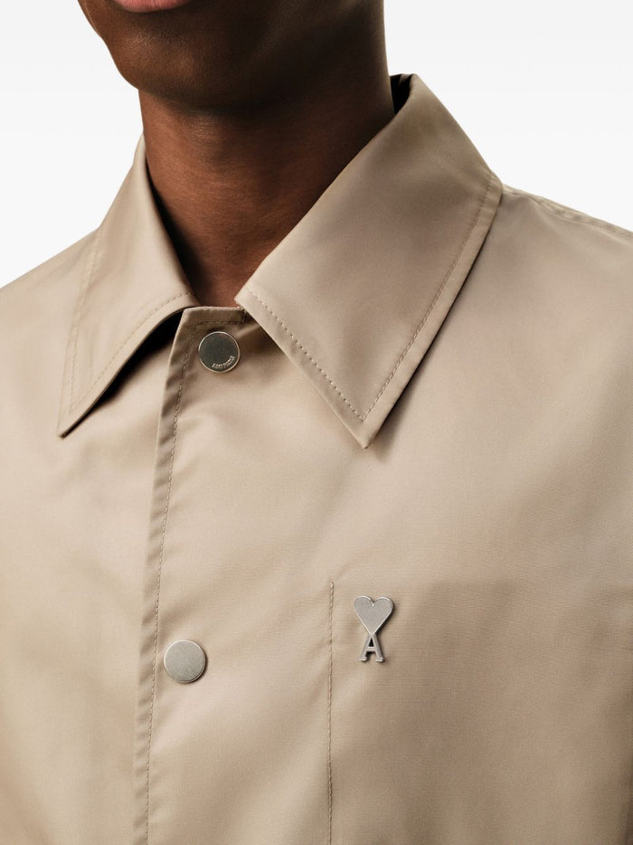 Ami Paris Men's Heart Logo Jacket Beige 4