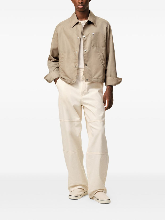 Ami Paris Men's Heart Logo Jacket Beige 1