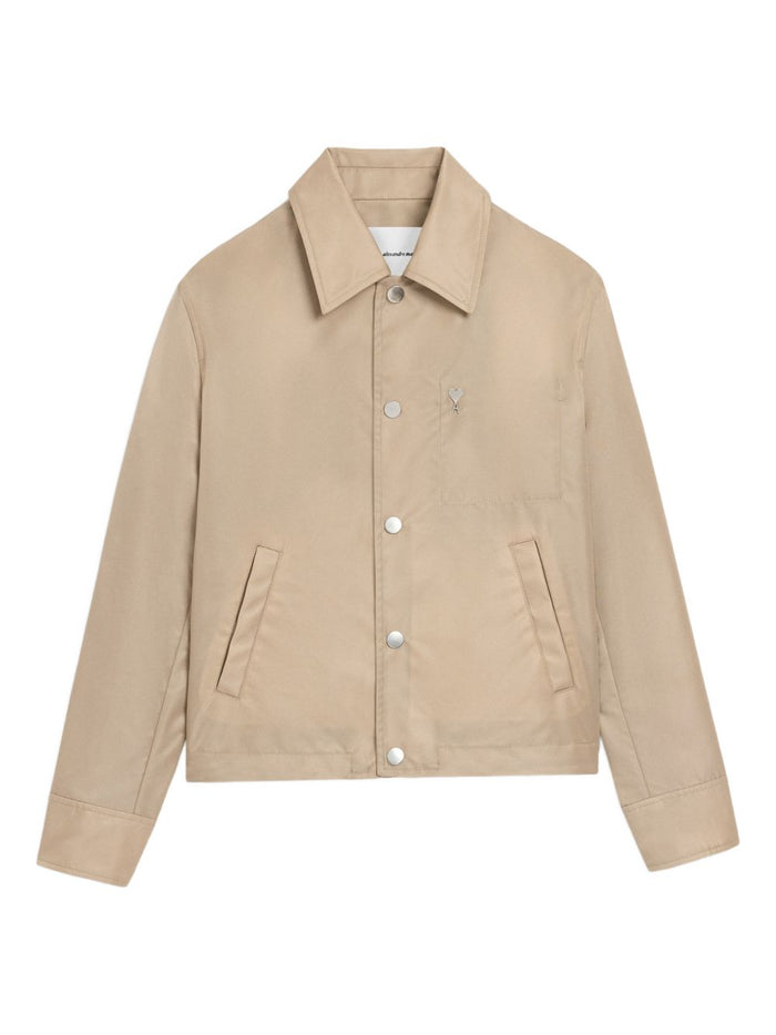 Ami Paris Men's Heart Logo Jacket Beige 5