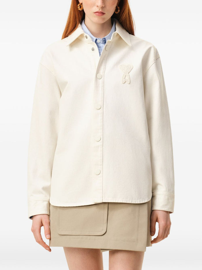 Ami Paris Giubbino Logo Cuore Uomo Bianco 2
