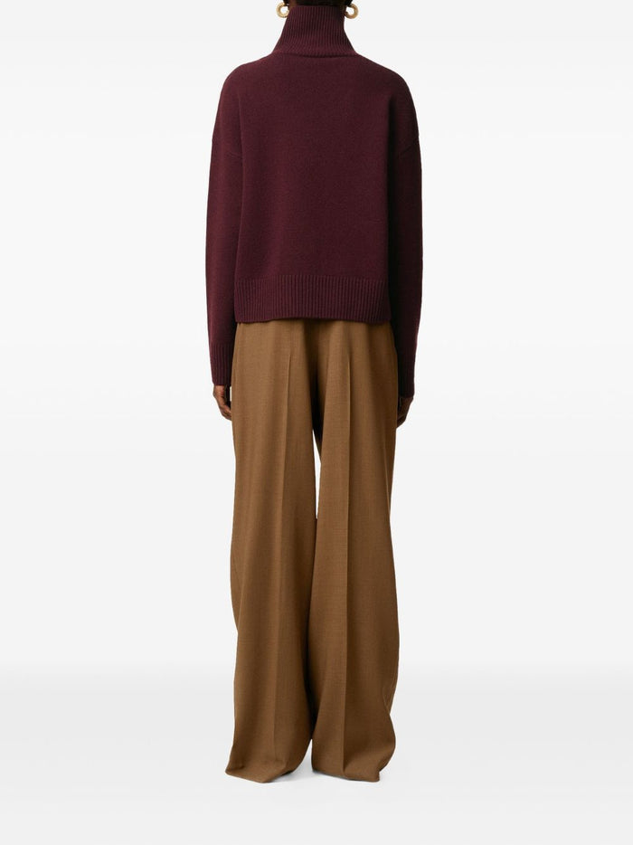 Ami Paris Men's High Neck Sweater Bordeaux 4