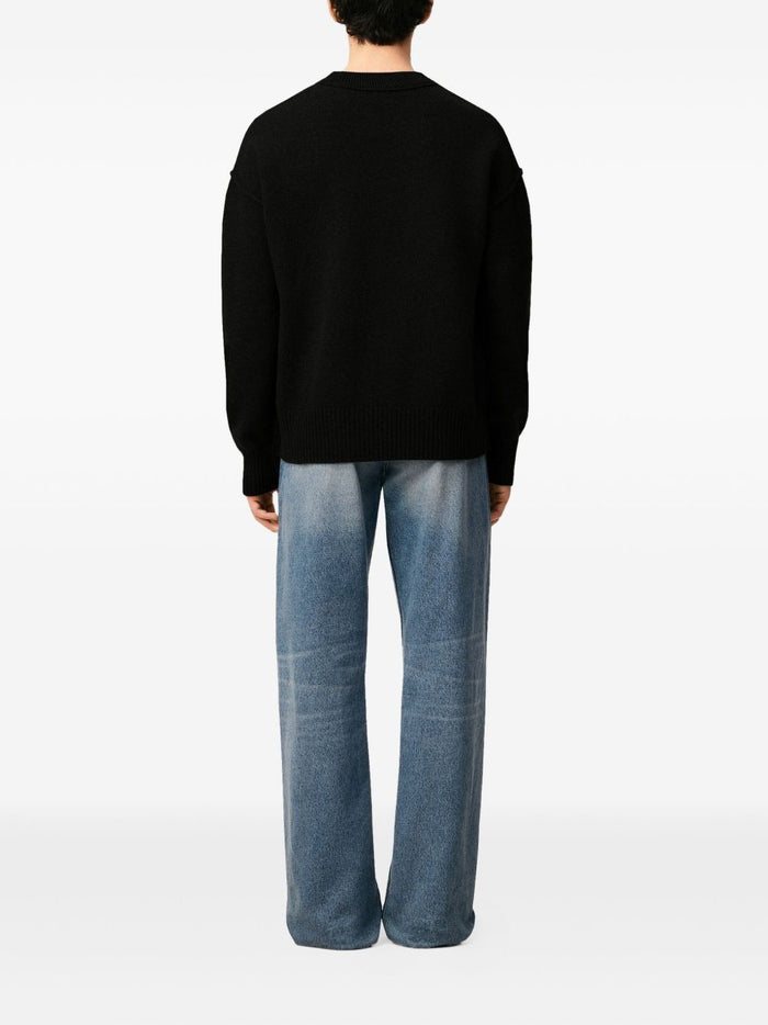 Ami Paris Felpa Nero Uomo 5