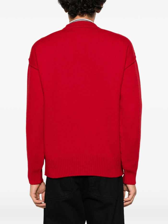 Ami Paris Felpa Rosso Uomo 2