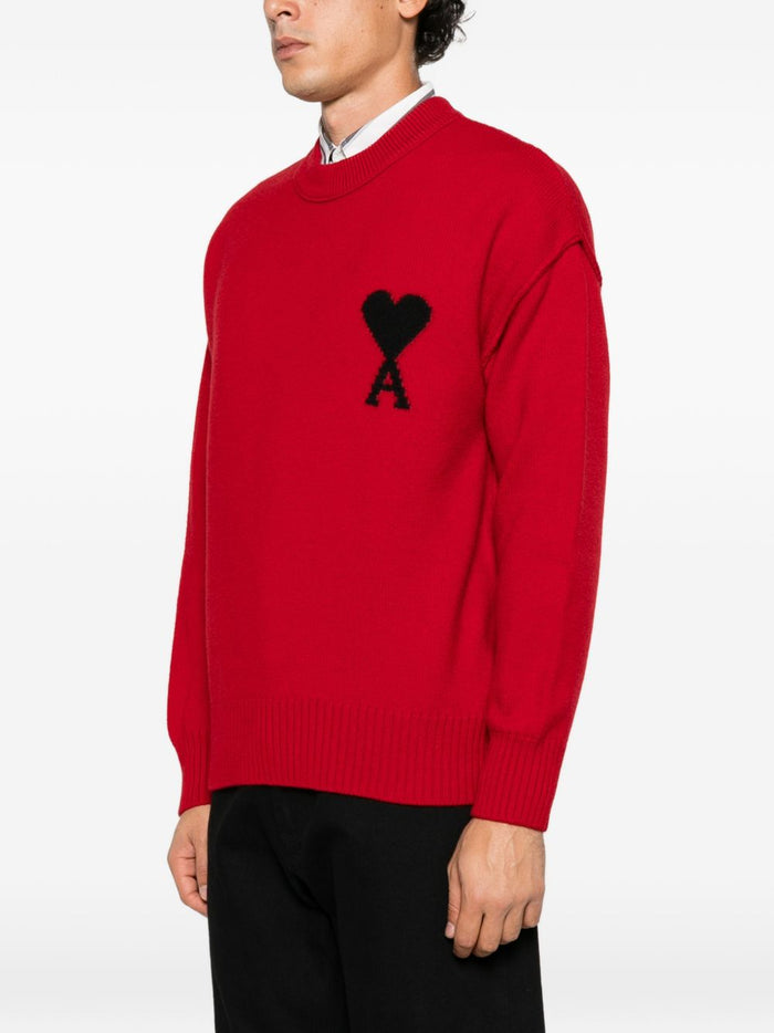 Ami Paris Felpa Rosso Uomo 3