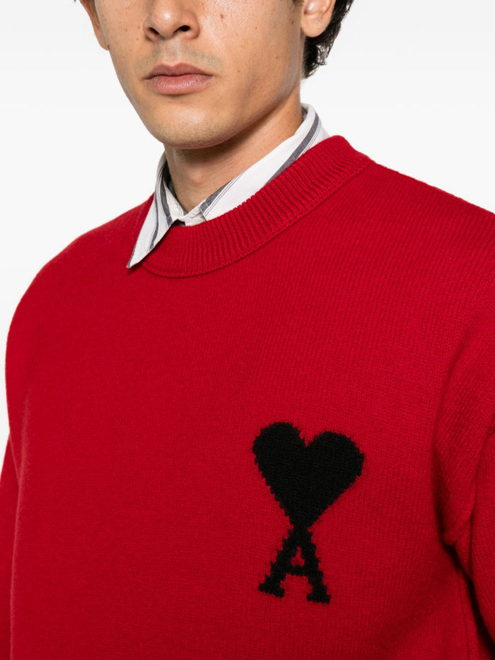 Ami Paris Felpa Rosso Uomo 4