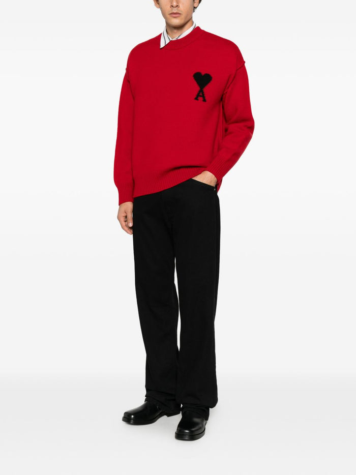 Ami Paris Felpa Rosso Uomo 5