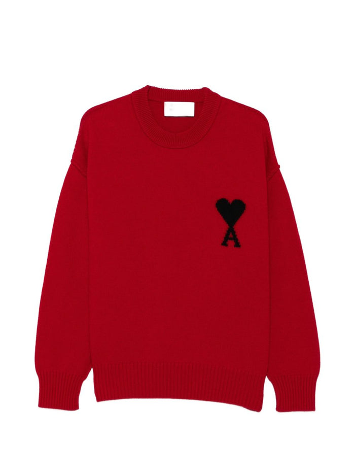 Ami Paris Felpa Rosso Uomo 1