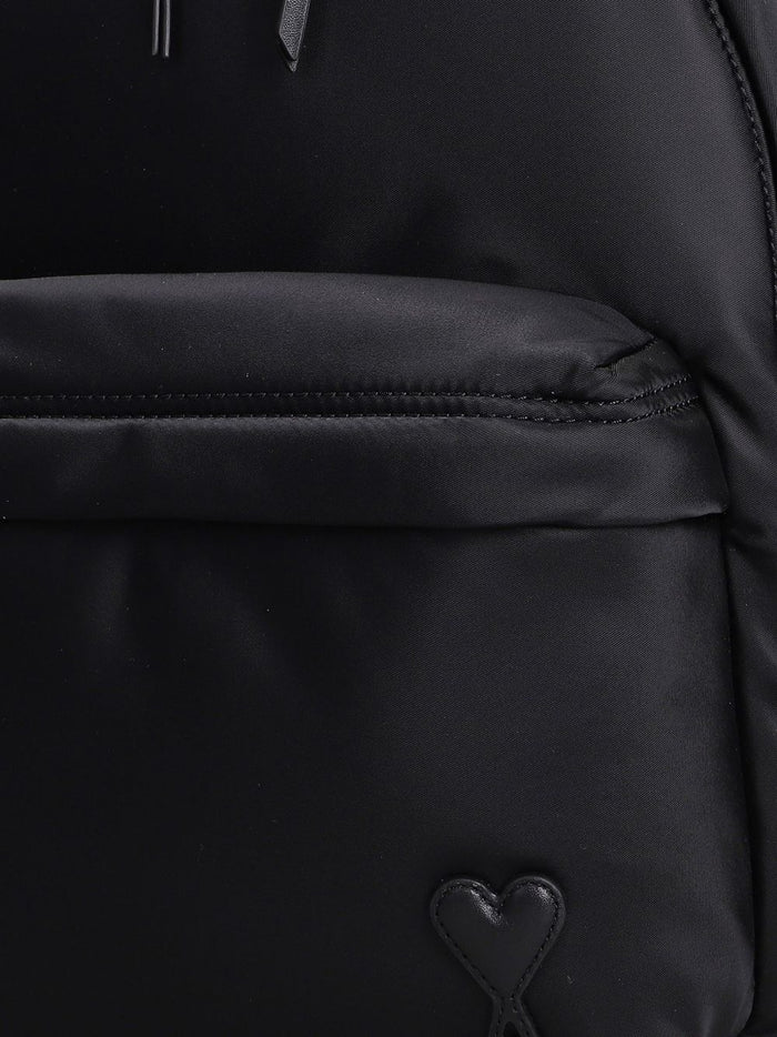 Ami Paris Men's Black Heart Logo Backpack 4
