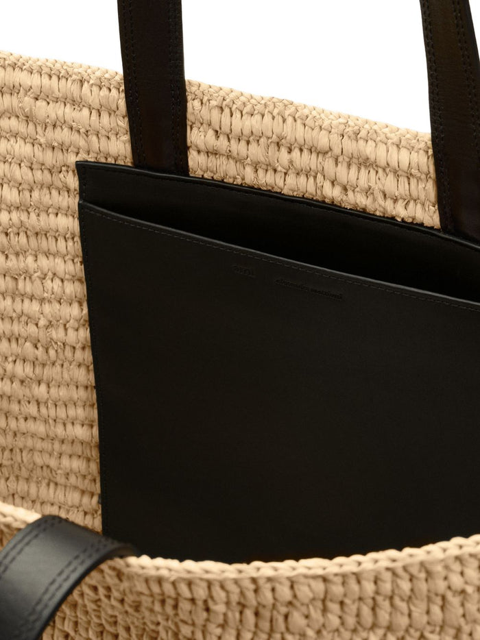 Ami Paris Borsa Ami De Coeur Large Uomo Naturale-Nero 3