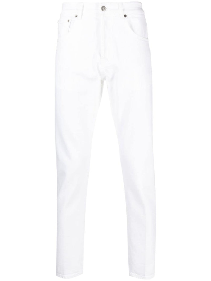 Dondup Jeans Bianco Uomo Gamba Affusolata 5