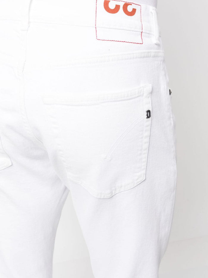 Dondup Jeans Bianco Uomo Gamba Affusolata 4