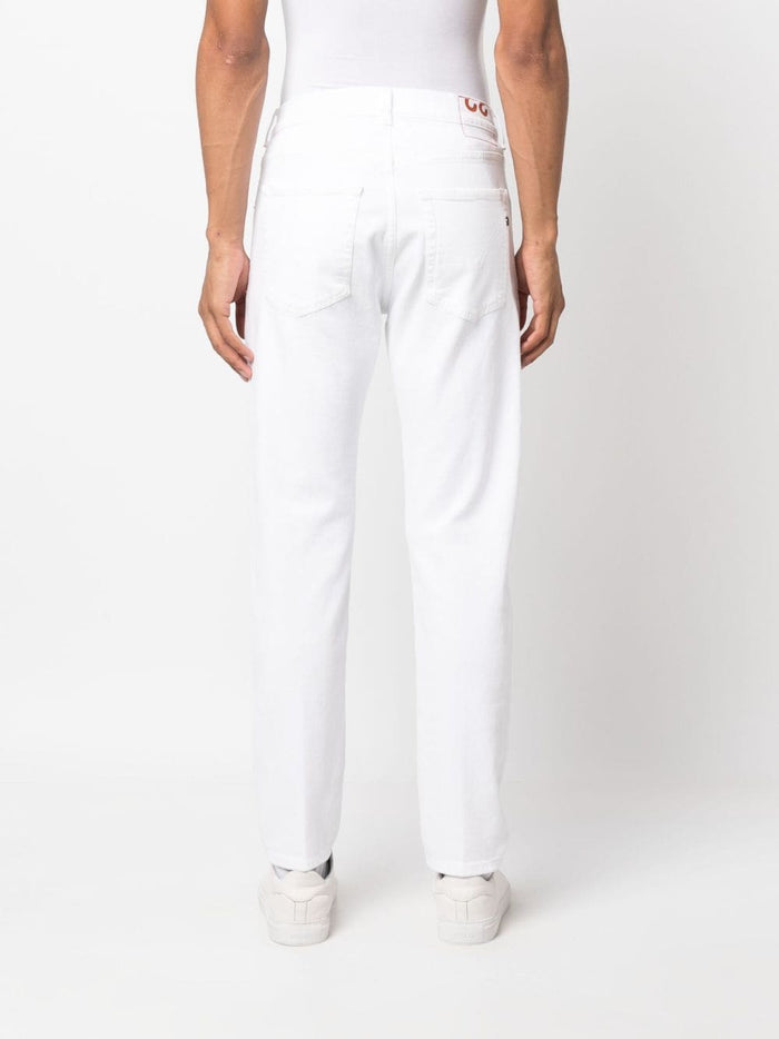 Dondup Jeans Bianco Uomo Gamba Affusolata 3