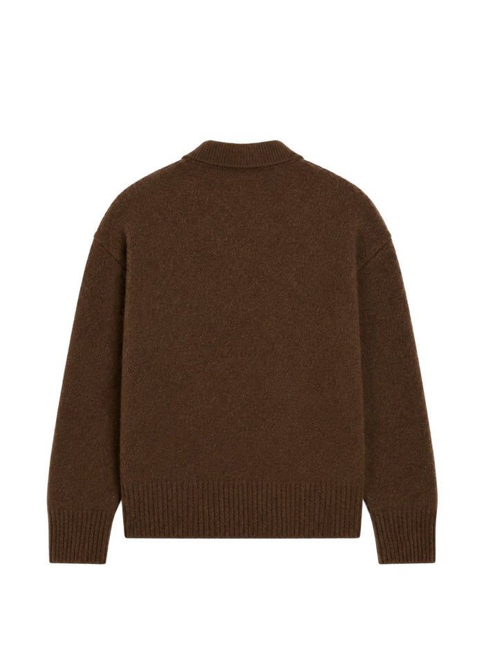 Ami Paris Polo Marrone Uomo 2