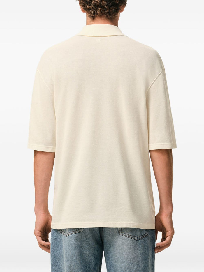 Ami Paris Men's White Heart Logo Polo Shirt 2