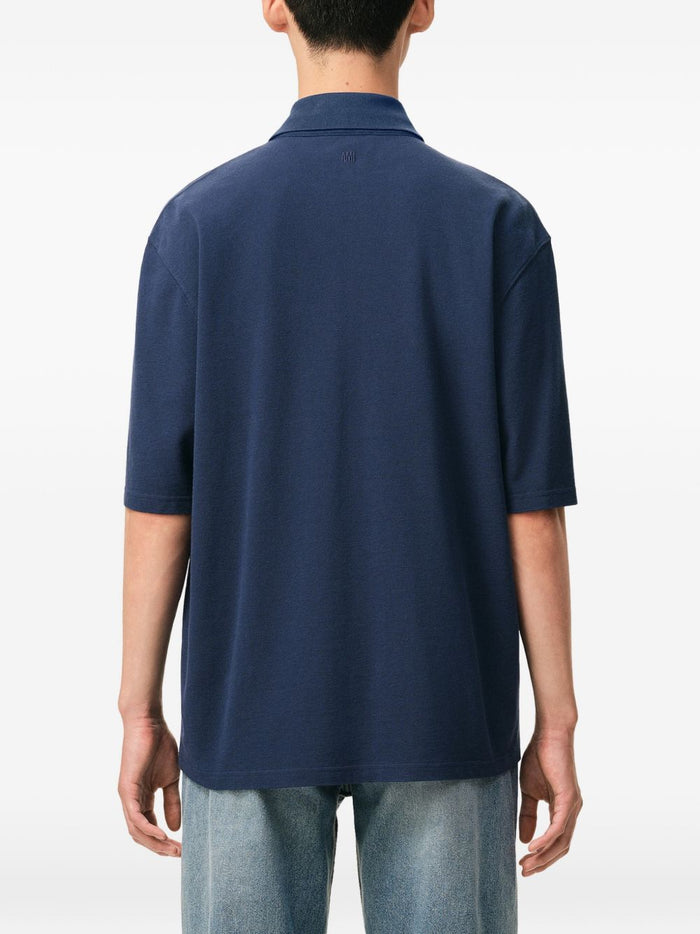 Ami Paris Polo Logo Cuore Uomo Blu 3