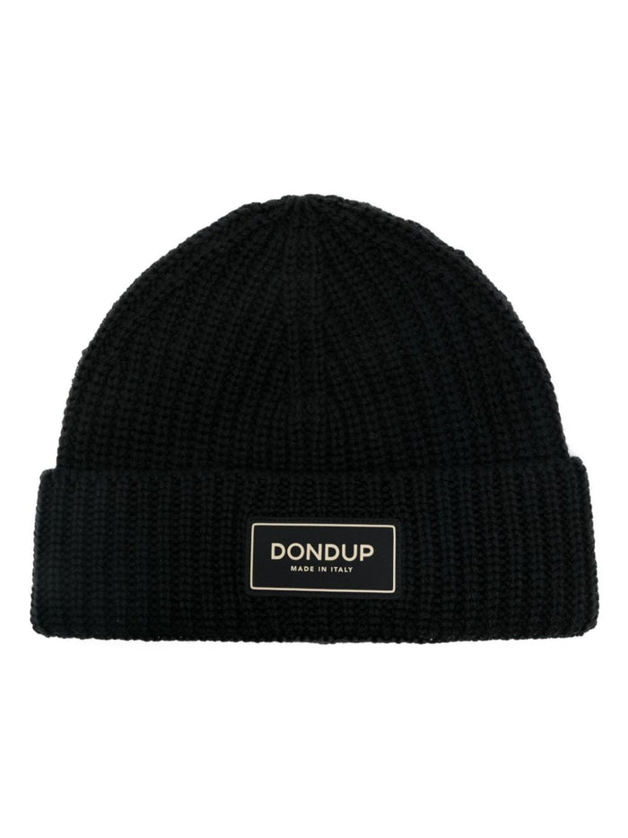 Dondup Cappello Nero Uomo con applicazione 1