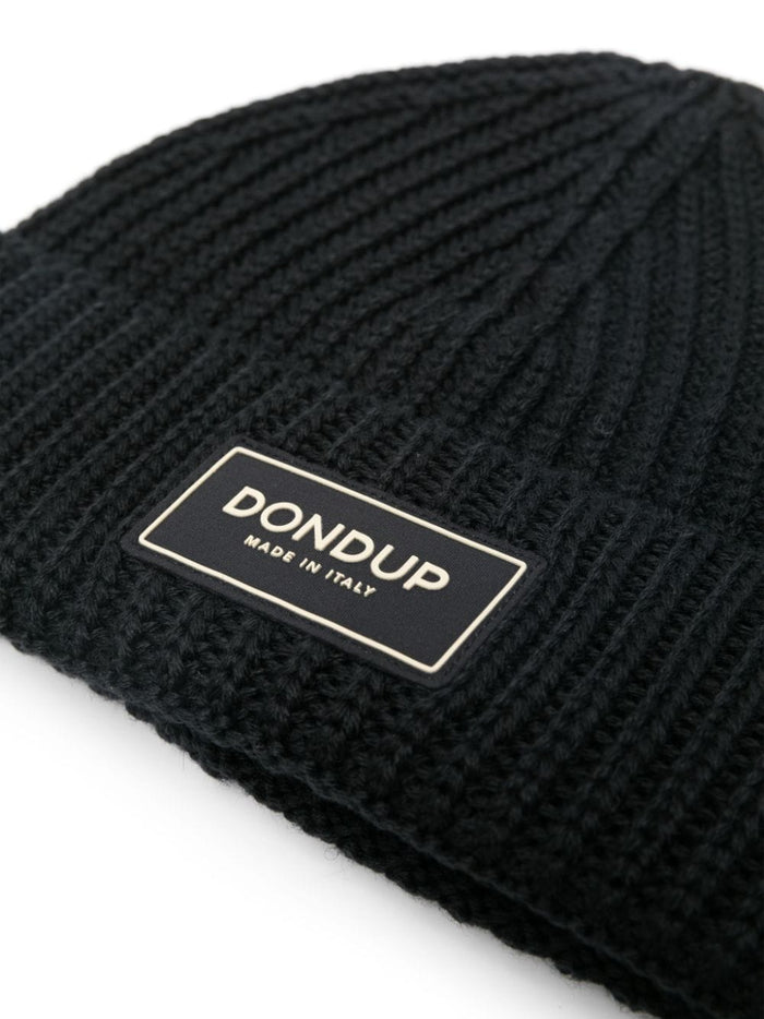 Dondup Cappello Nero Uomo con applicazione 2