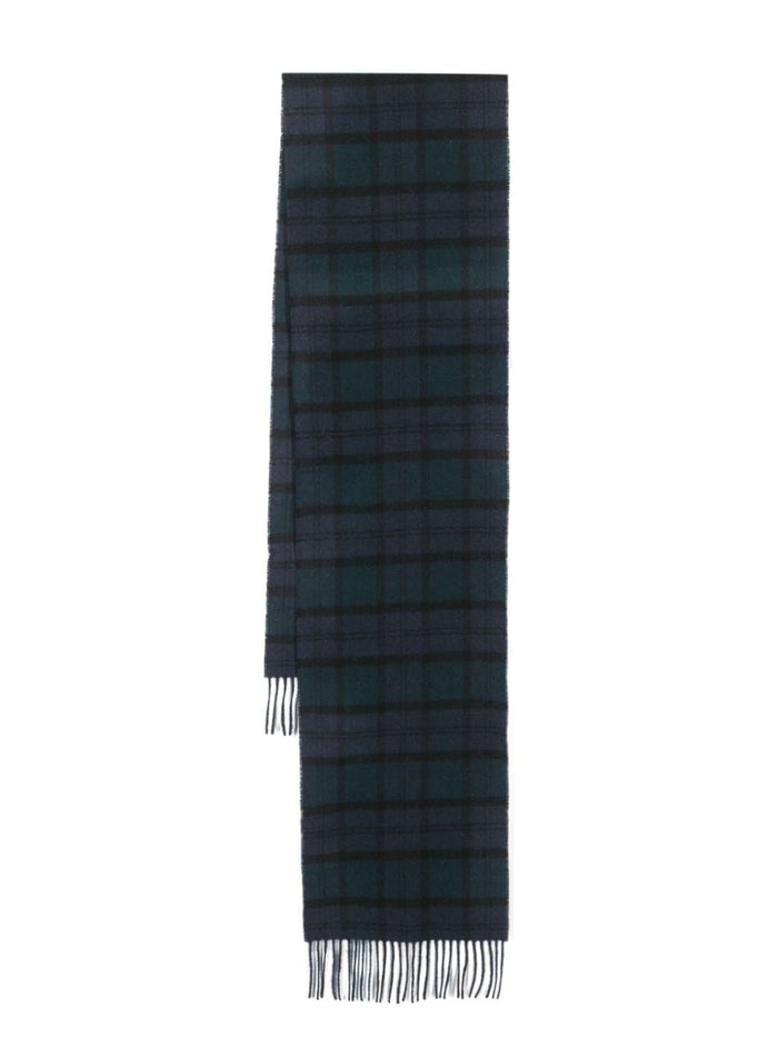 Barbour Sciarpa Nero Uomo Tartan 1