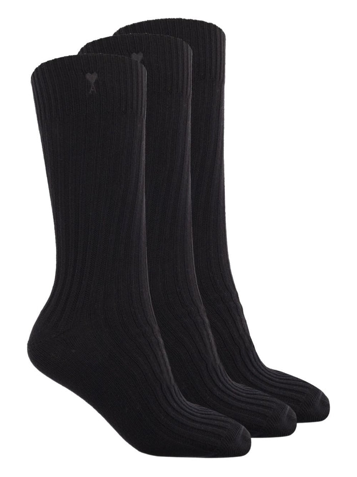 Ami Paris Men's Socks Accessories Black (6 Pairs) 1