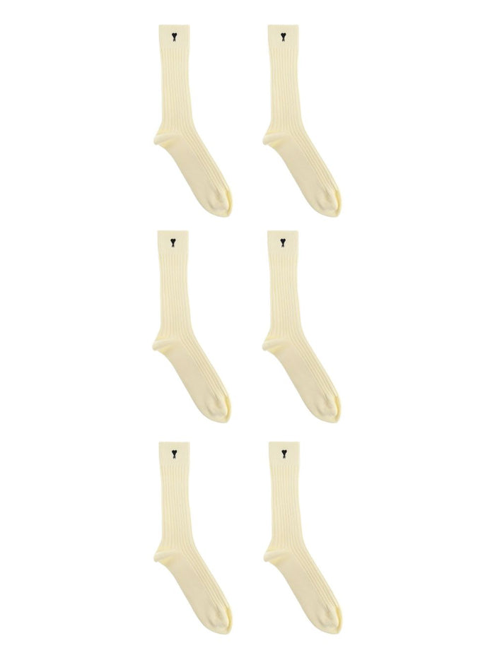 Ami Paris Men's Socks Accessories White 5