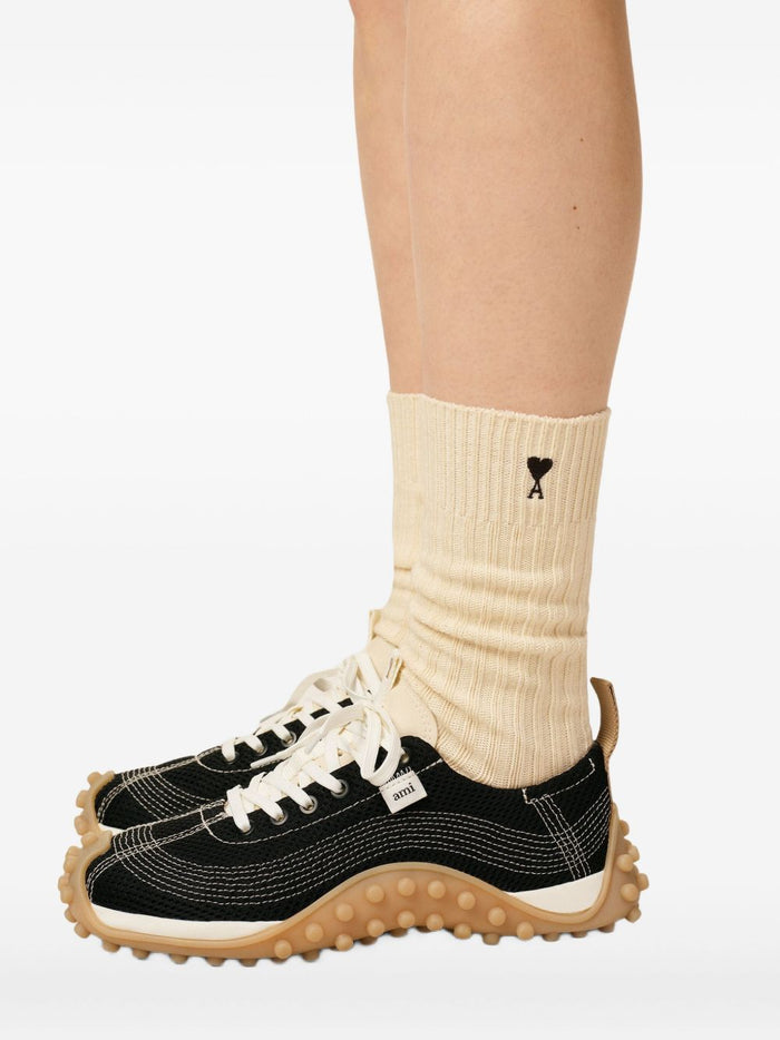 Ami Paris Calze Uomo Accessori Nero Grigio Panna (3 Paia) 2