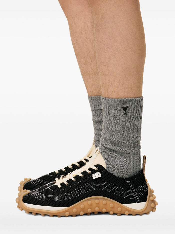 Ami Paris Calze Uomo Accessori Nero Grigio Panna (3 Paia) 3