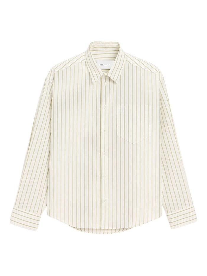 Ami Paris Camicia Cuore Uomo Bianco 5