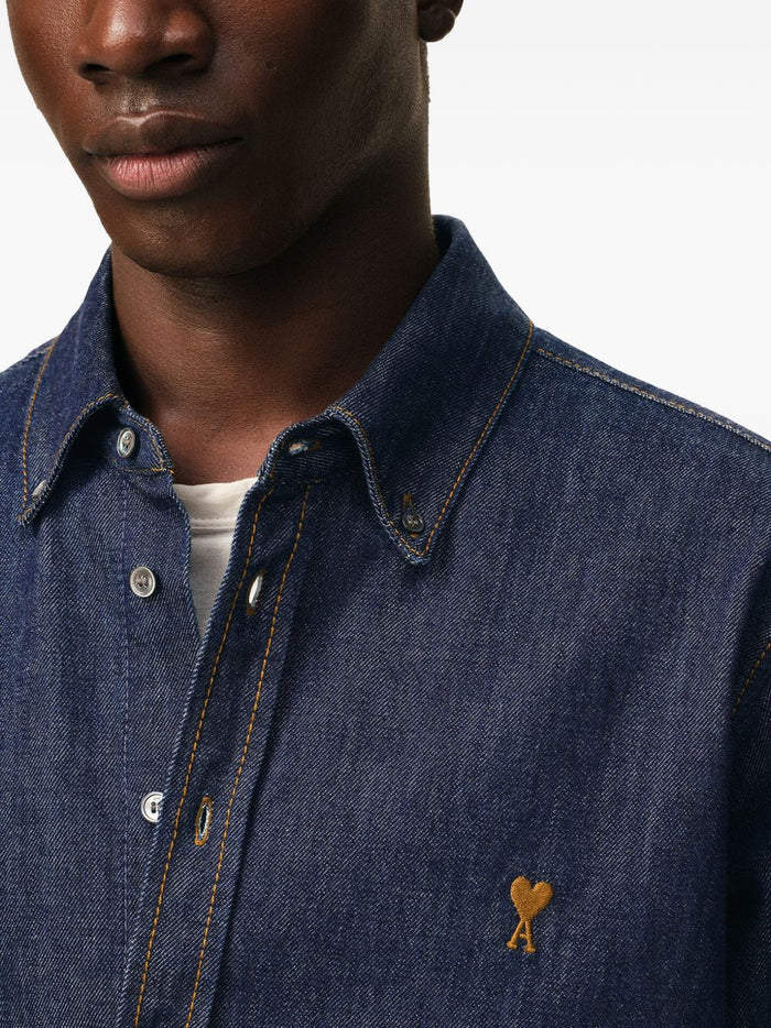 Ami Paris Men's Blue Denim Shirt 3