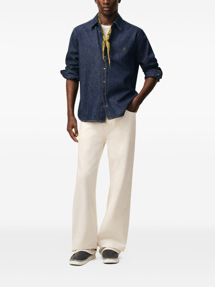 Ami Paris Men's Blue Denim Shirt 1