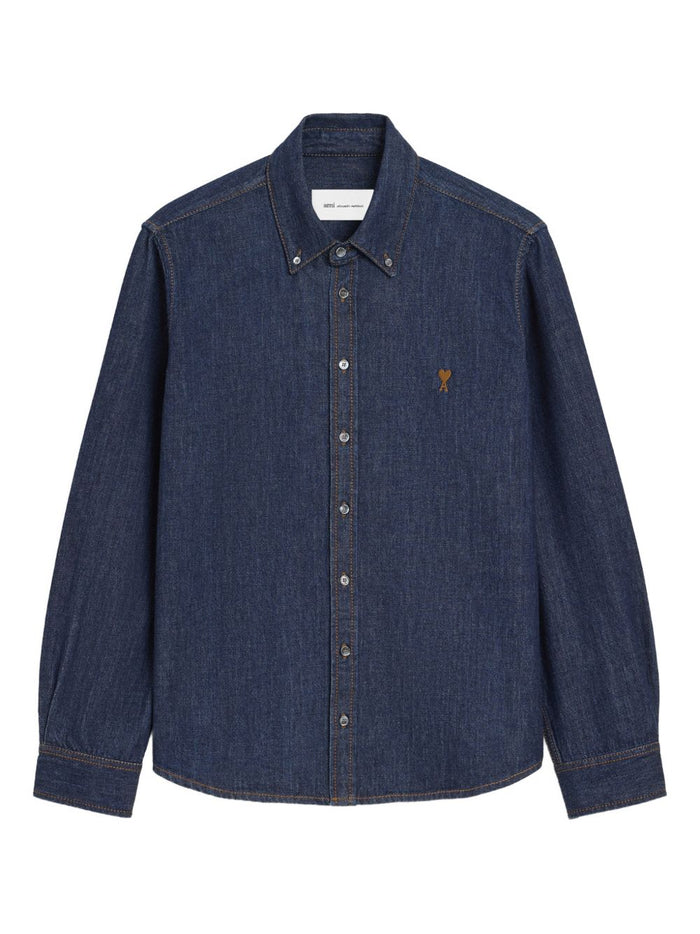 Ami Paris Men's Blue Denim Shirt 5