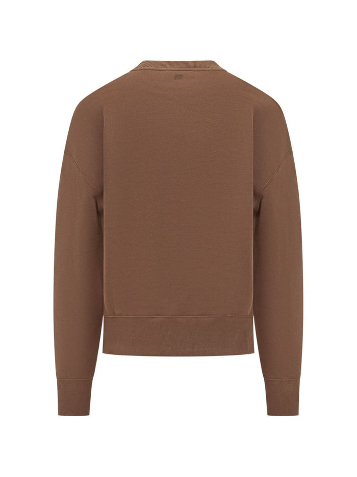 Ami Paris Felpa Marrone Uomo 4