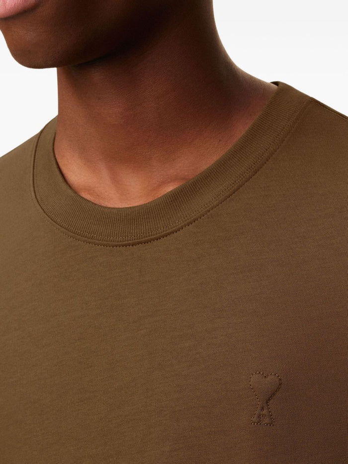 Ami Paris Herren T-Shirt Ami de Coeur Braun 5