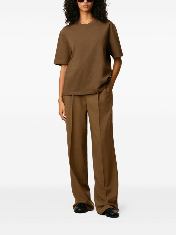 Ami Paris Herren T-Shirt Ami de Coeur Braun 3