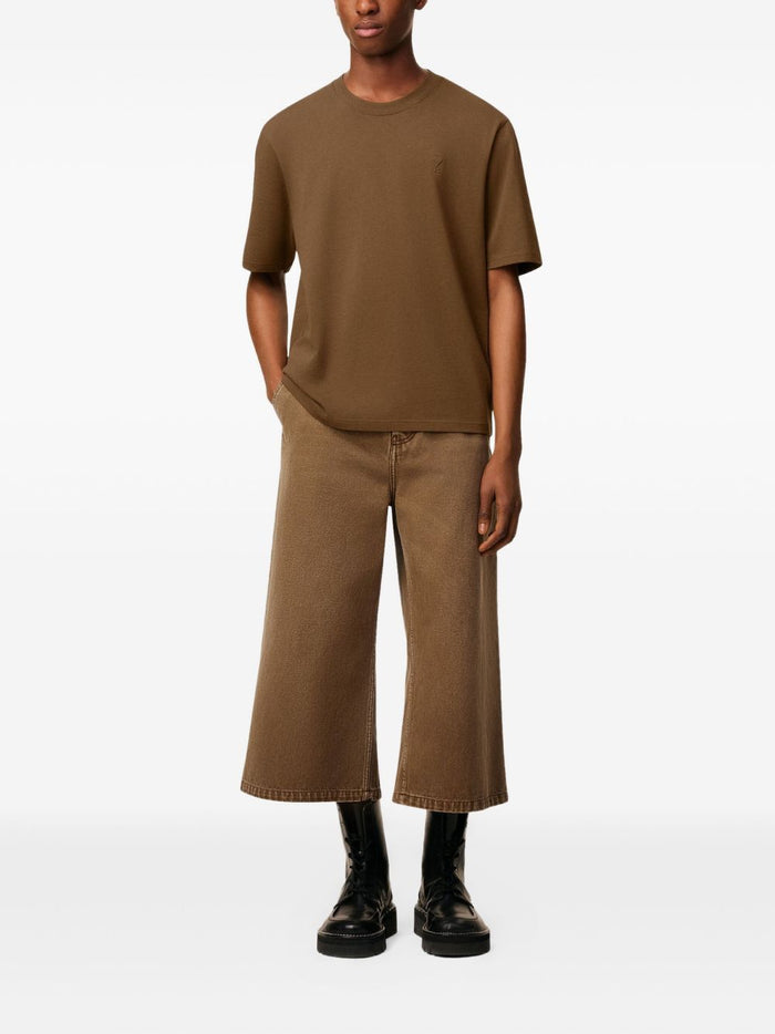 Ami Paris Herren T-Shirt Ami de Coeur Braun 1