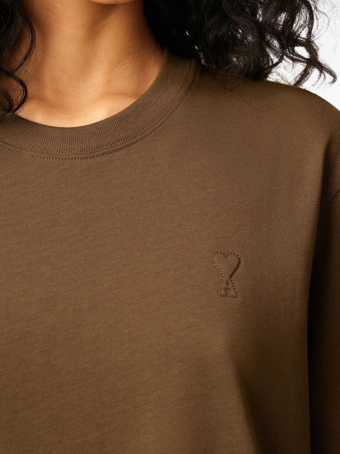 Ami Paris Herren T-Shirt Ami de Coeur Braun 6