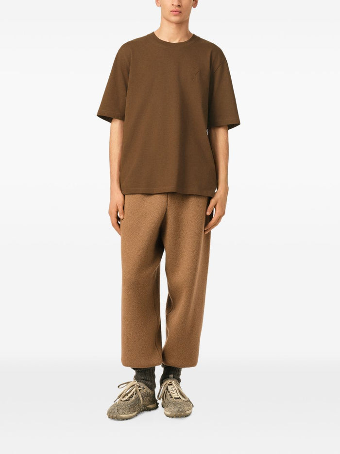 Ami Paris T Shirt Marrone Uomo 4