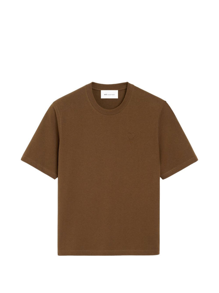Ami Paris T Shirt Marrone Uomo 1