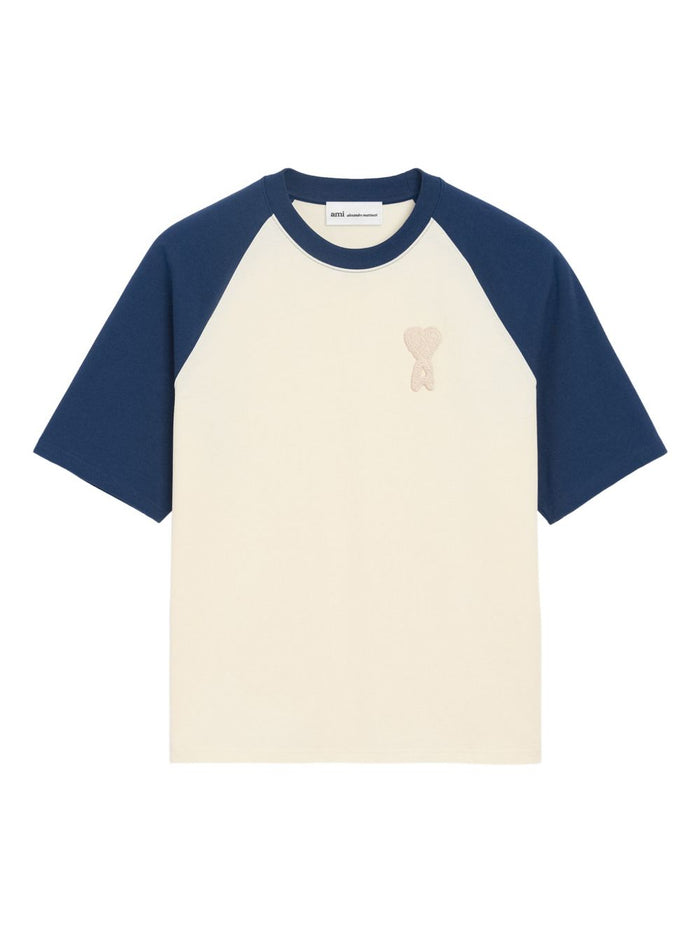 Ami Paris Men's Bicolor T-Shirt White-Blue 5