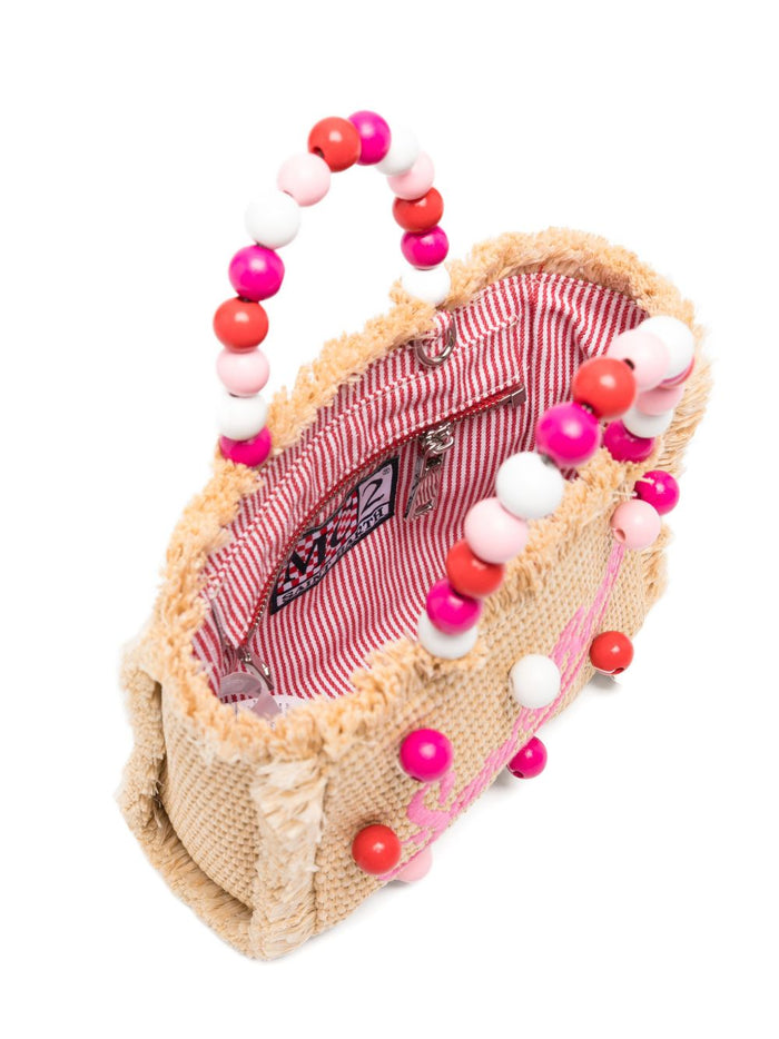 Mc2 Saint Barth Borsa Straw Beach Donna Beige-Rosa 3